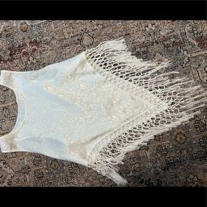Fringe White Tank